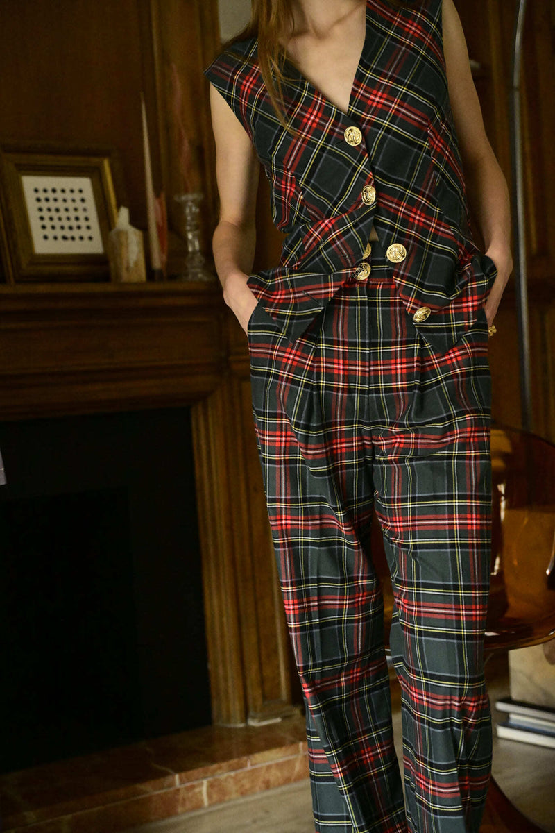 THE GREEN TARTAN TOMMY TROUSERS