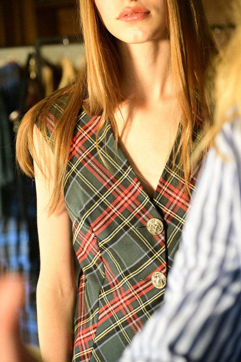 THE GREEN TARTAN VEST