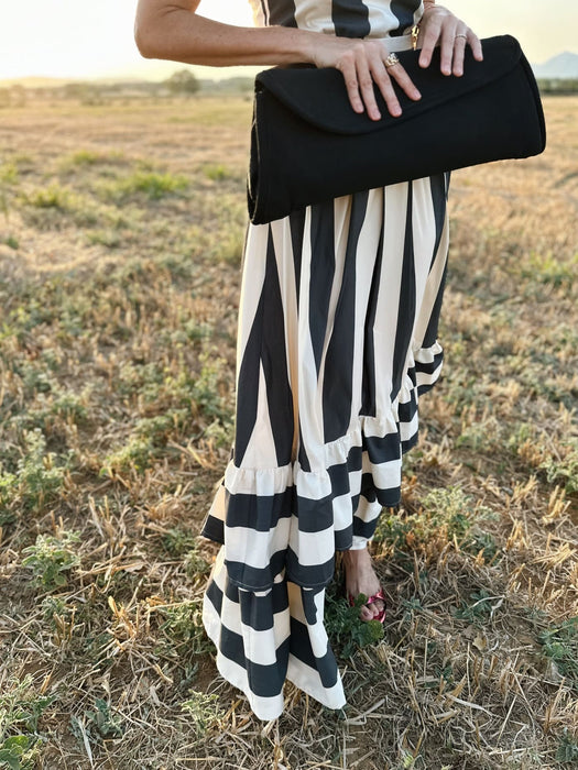 THE IVORY STRIPES LEA SKIRT