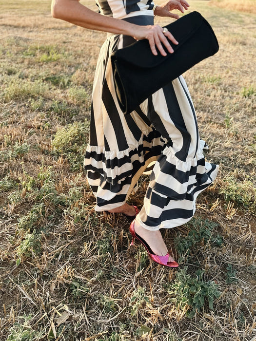 THE IVORY STRIPES LEA SKIRT