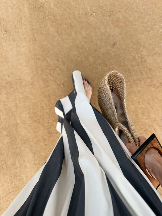 THE IVORY STRIPES CELINE SKIRT