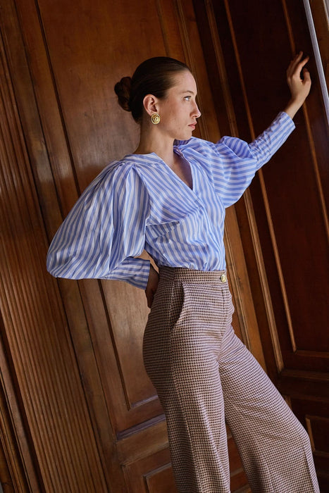 THE BLUE ODILE BLOUSE