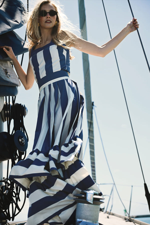 THE BLUE STRIPES GRACE TOP
