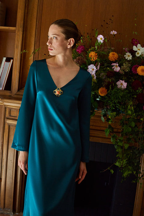 THE EMERALD MARCELA DRESS