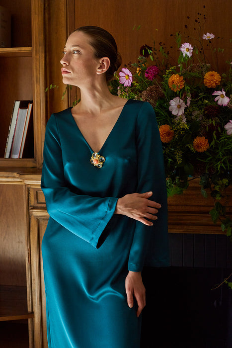 THE EMERALD MARCELA DRESS