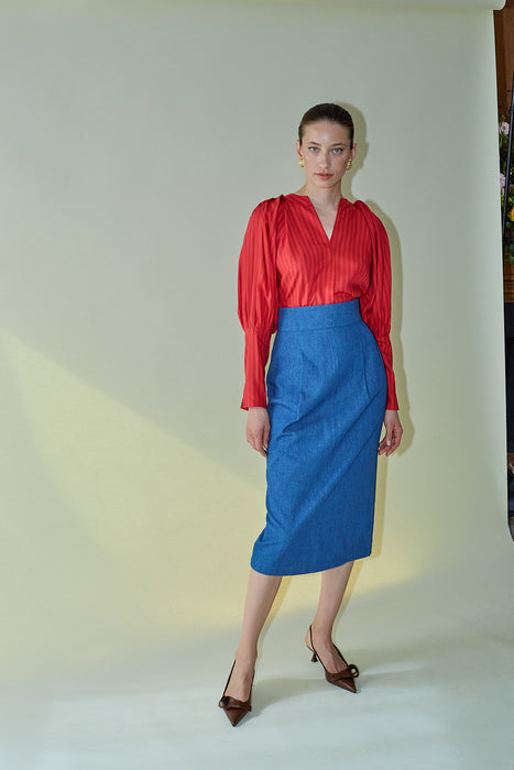 THE DENIM MARGAUX SKIRT