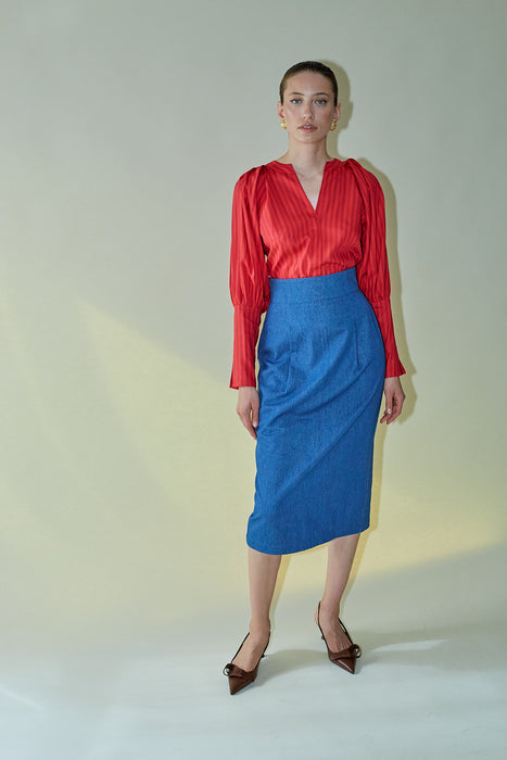 THE DENIM MARGAUX SKIRT