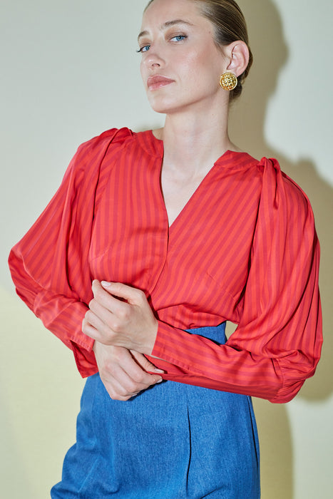 THE RED STRIPES ODILE BLOUSE