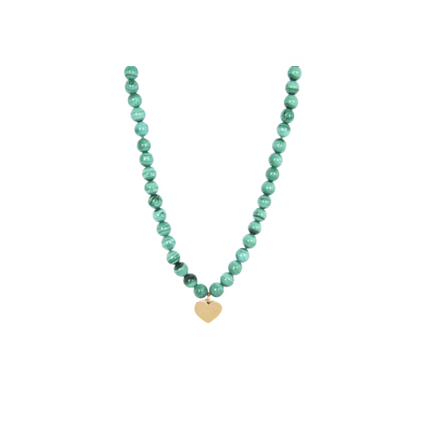 THE MALACHITE HEART NECKLACE