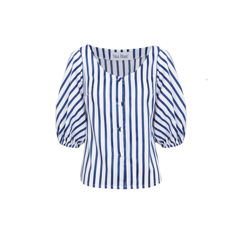 THE NAVY STRIPES CLEO TOP