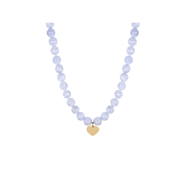 THE CHALCEDONY HEART NECKLACE